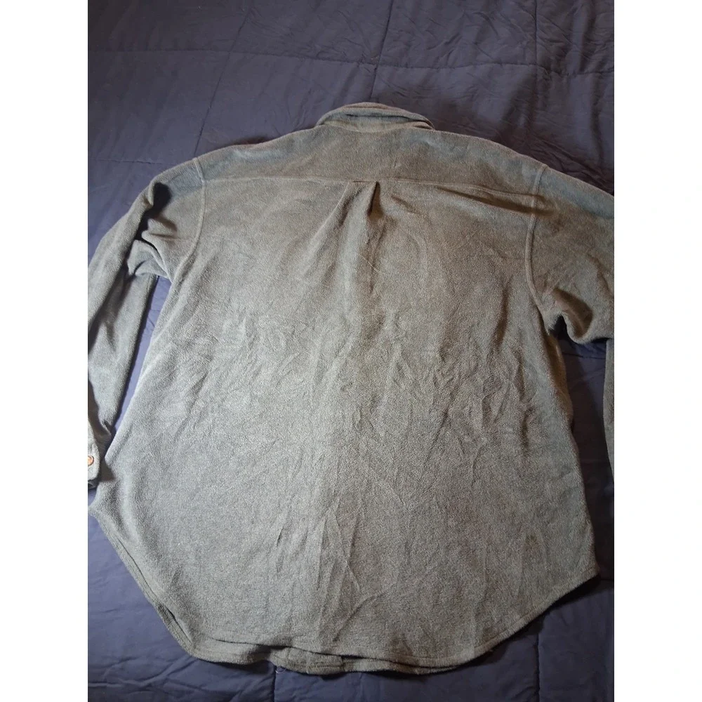 The North Face Shirt Mens Size Large‎ Blue Beige Fleece Vintage Button Up
